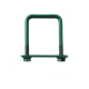 Brida gard verde cu placuta si piulita pentru teava patrata 40x40 mm