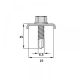 Clema fixare gard zincata 20x30 mm cu surub autoforant 6.3x25 mm
